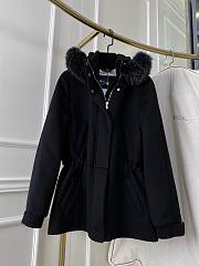 Colestore Loropiana Winter Long Coat With Fur Hat Black - 2