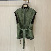 Colestore Loropiana Short Puffer Fur Reversable Green/ Brown - 1