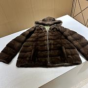 Colestore Loro Piana Puffer Fur Reversable Green/ Brown - 5
