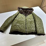 Colestore Loro Piana Puffer Fur Reversable Green/ Brown - 3