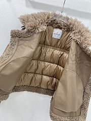 Colestore Moncler Puffer Fur Jacket Brown - 5