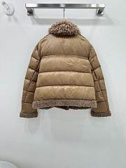 Colestore Moncler Puffer Fur Jacket Brown - 4