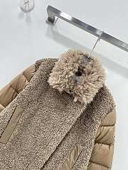 Colestore Moncler Puffer Fur Jacket Brown - 3