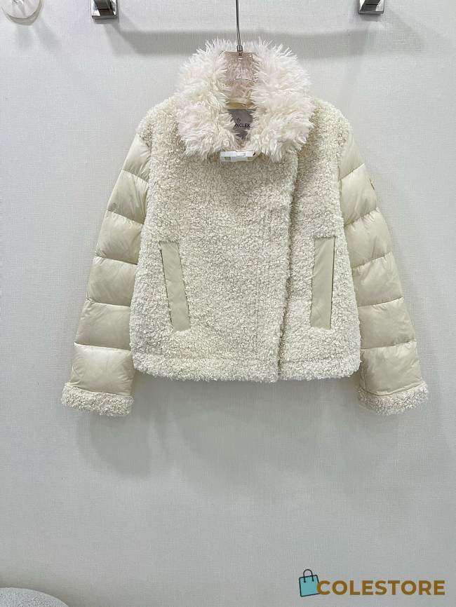 Colestore Moncler Puffer Fur Jacket White - 1