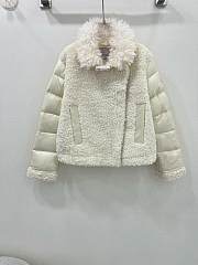 Colestore Moncler Puffer Fur Jacket White - 1