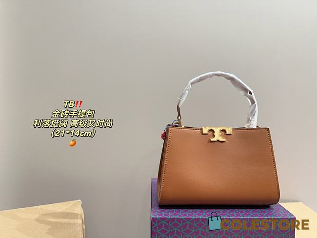 Colestore Tory Burch Mini Eleanor Satchel Brown 21 x 14 cm - 1
