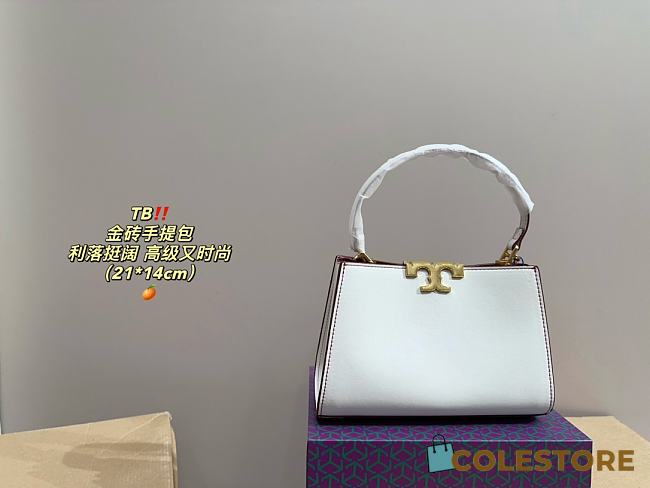Colestore Tory Burch Mini Eleanor Satchel White 21 x 14 cm - 1
