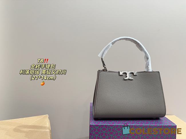 Colestore Tory Burch Mini Eleanor Satchel Grey 21 x 14 cm - 1
