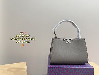Colestore Tory Burch Mini Eleanor Satchel Grey 21 x 14 cm