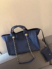 Colestore Chanel Shopping Beach Bag Denim 33 cm - 4