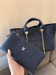 Colestore Chanel Shopping Beach Bag Denim 33 cm - 2