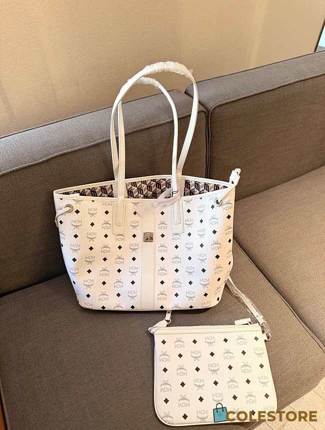 Colestore MCM Liz Reversible Tote White 33 cm - 1