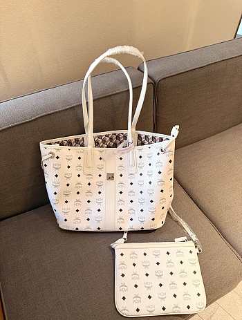 Colestore MCM Liz Reversible Tote White 33 cm