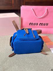 Colestore Miu Miu Backpack Blue 23 x 25 cm - 6