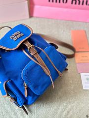 Colestore Miu Miu Backpack Blue 23 x 25 cm - 4