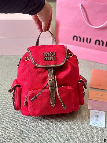 Colestore Miu Miu Backpack Pink 23 x 25 cm