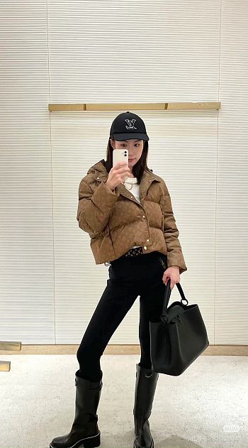 Colestore Louis Vuitton Monogram Puffer Jacket Brown