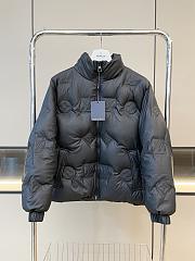 Colestore Louis Vuitton Monogram Leather Hooded Down Jacket Men Black - 6