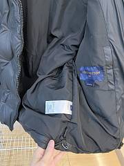 Colestore Louis Vuitton Monogram Leather Hooded Down Jacket Men Black - 3