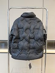 Colestore Louis Vuitton Monogram Leather Hooded Down Jacket Men Black - 2