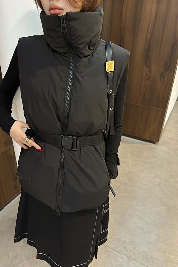 Colestore Dior DiorAlps Belted Puffer Sleevesless Vest Black