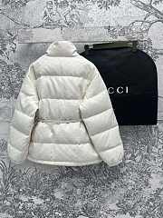 Colestore Gucci Monogram Puffer Jacket White - 4