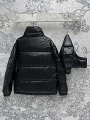 Colestore Prada Leather Puffer Jacket Black - 5