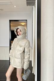 Colestore Prada Leather Puffer Jacket Grey - 1