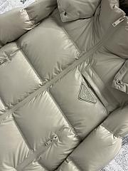 Colestore Prada Leather Puffer Jacket Grey - 4