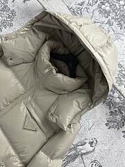 Colestore Prada Leather Puffer Jacket Grey - 3