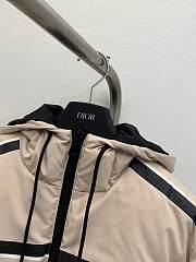 Colestore Women Dior Dioralps Hooded Cropped Puffer Jacket Pink Quilted Technical Fabric With Black Dior Star Motif - 4