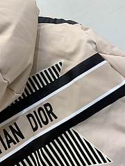 Colestore Women Dior Dioralps Hooded Cropped Puffer Jacket Pink Quilted Technical Fabric With Black Dior Star Motif - 3
