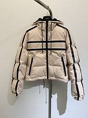 Colestore Women Dior Dioralps Hooded Cropped Puffer Jacket Pink Quilted Technical Fabric With Black Dior Star Motif - 2