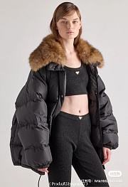 Colestore Prada Enamel triangle-logo padded jacket Black - 1