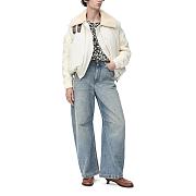 Colestore Loewe Women's Puffer Vest In Cotton Blend White  - 1