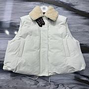 Colestore Loewe Women's Puffer Vest In Cotton Blend White  - 3