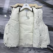 Colestore Loewe Women's Puffer Vest In Cotton Blend White  - 2