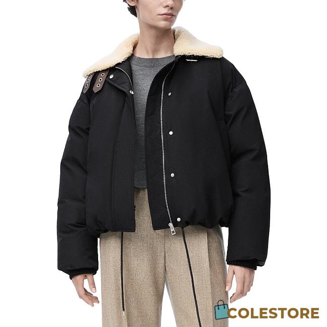 Colestore Loewe Puffer Vest In Cotton Blend Black - 1