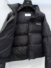 Colestore  Celine Cropped down jacket with celine print in lightweight matte nylon Black - 5