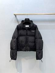 Colestore  Celine Cropped down jacket with celine print in lightweight matte nylon Black - 4