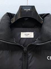Colestore  Celine Cropped down jacket with celine print in lightweight matte nylon Black - 2