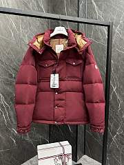 Colestore Moncler Fornas Hooded Short Down Jacket Rouge - 3