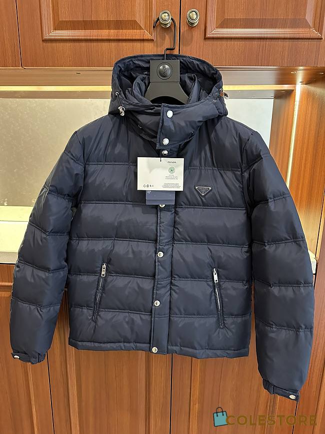 Colestore Prada Puffer Coat With Hood Blue - 1