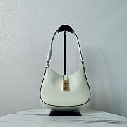 Colestore Prada Cleo Brushed Leather Bag In White 22 x 18.5 x 4.5 cm - 1