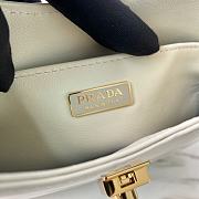 Colestore Prada Cleo Brushed Leather Bag In White 22 x 18.5 x 4.5 cm - 6