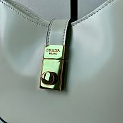 Colestore Prada Cleo Brushed Leather Bag In White 22 x 18.5 x 4.5 cm - 3