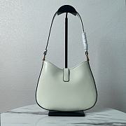 Colestore Prada Cleo Brushed Leather Bag In White 22 x 18.5 x 4.5 cm - 2