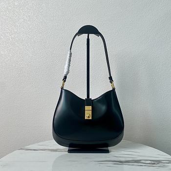 Colestore Prada Cleo Brushed Leather Bag In Black 22 x 18.5 x 4.5 cm