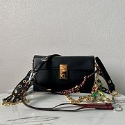 Colestore Women Prada Soft Sound small Leather shoulder bag Black 24 x 13.5 x 6 cm - 1