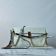 Colestore Women Prada Soft Sound Leather shoulder bag White 35 x 19.5 x 10.5 cm - 1